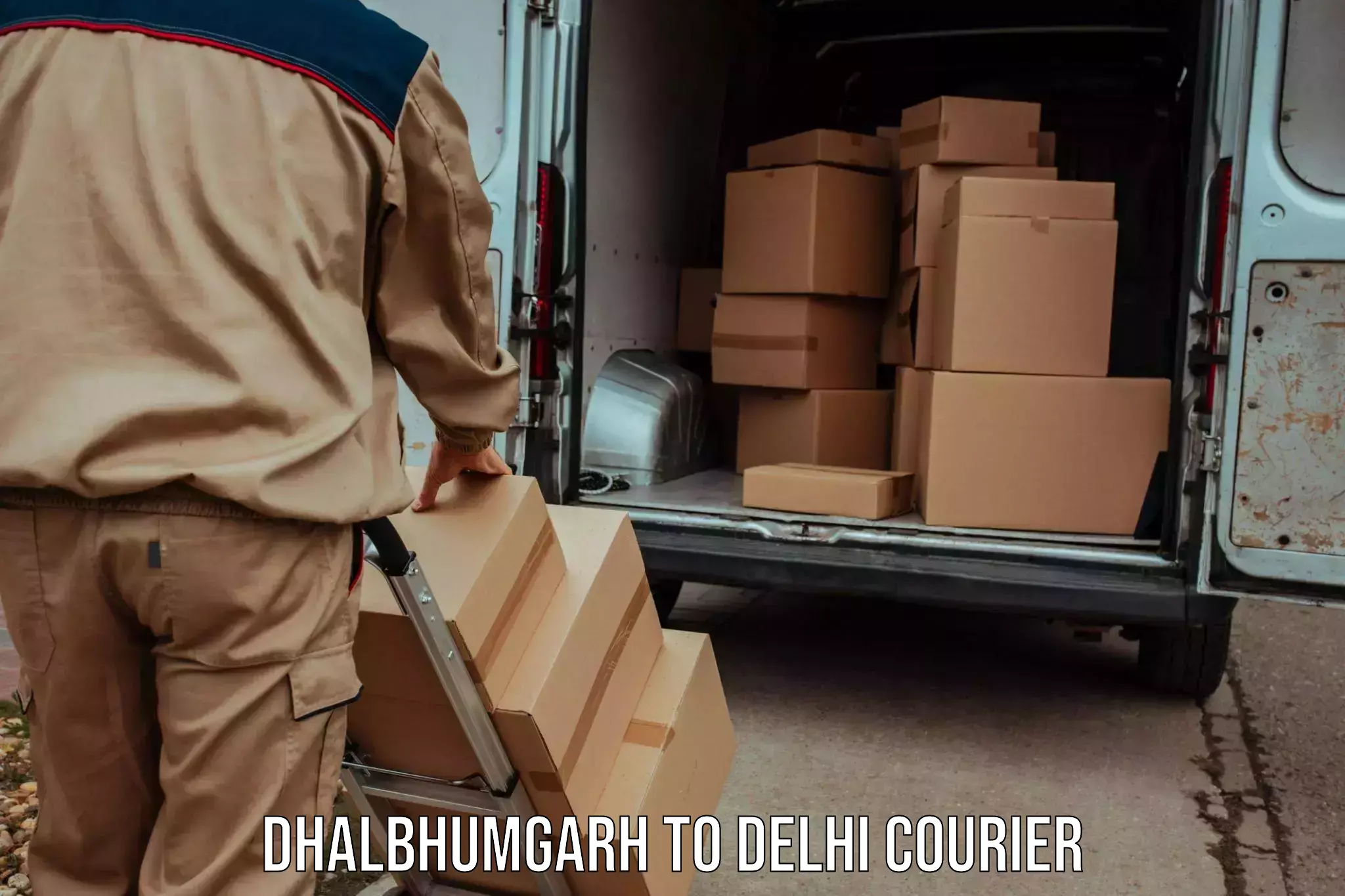24-hour courier service Dhalbhumgarh to East Delhi