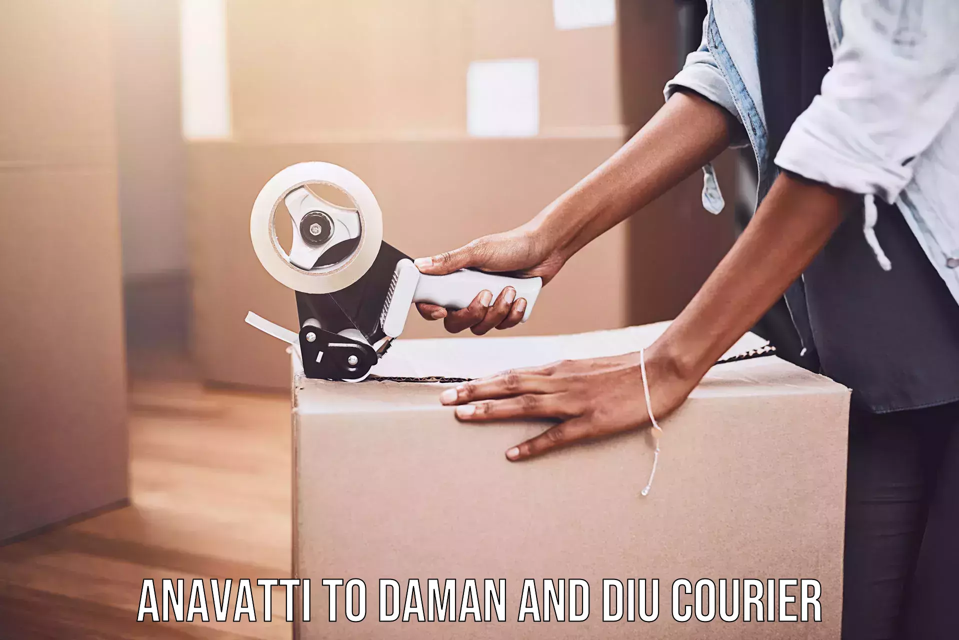 24-hour courier service Anavatti to Diu
