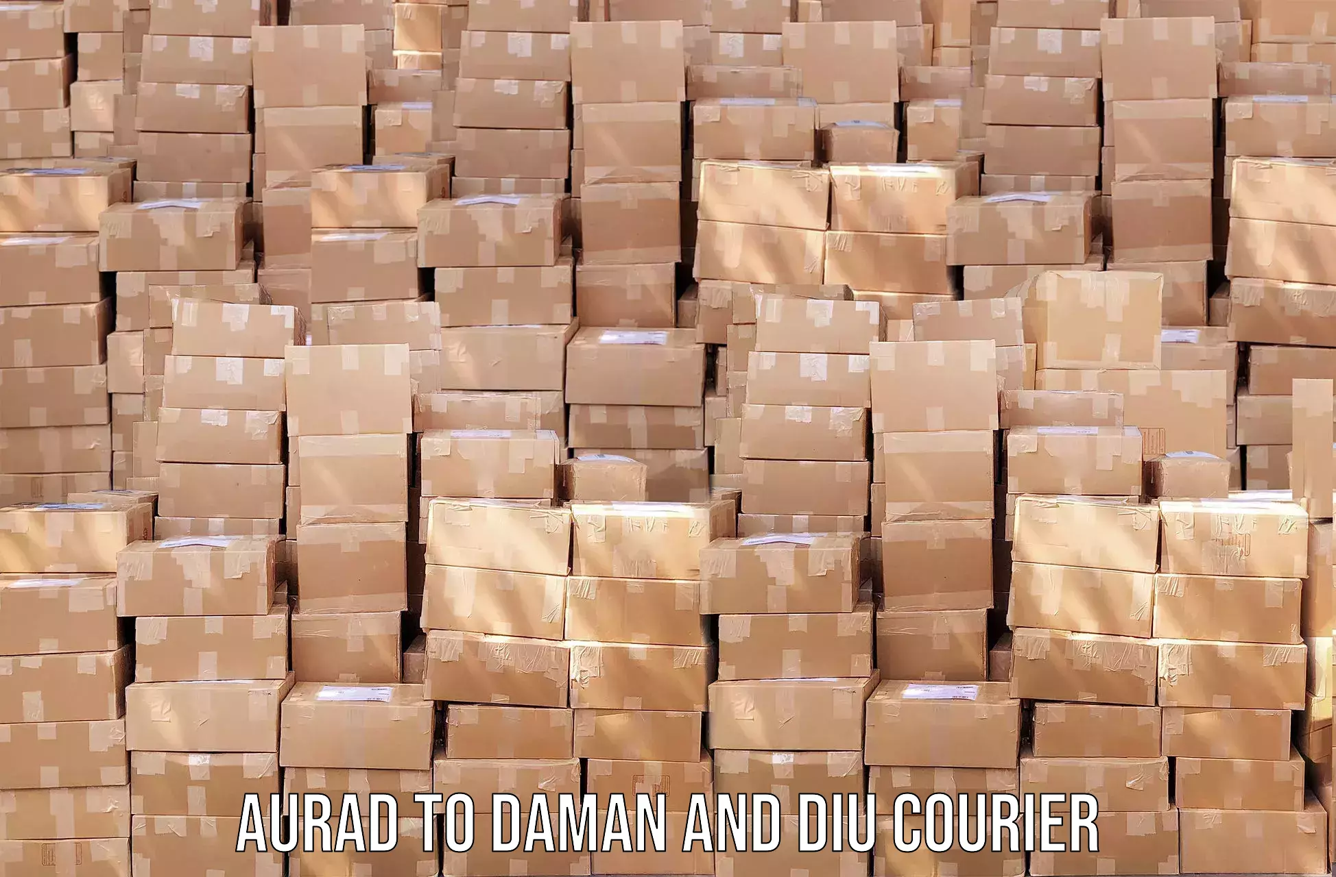 Commercial shipping rates in Aurad to Diu