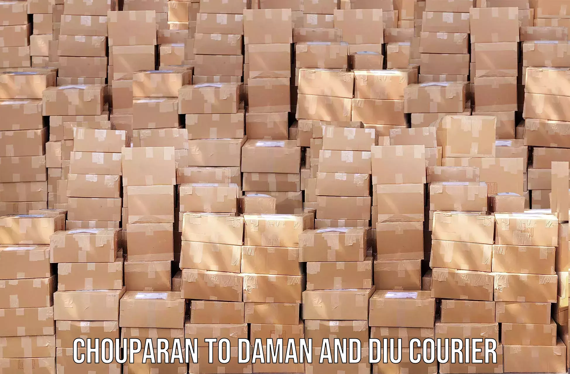 24-hour courier services in Chouparan to Daman and Diu