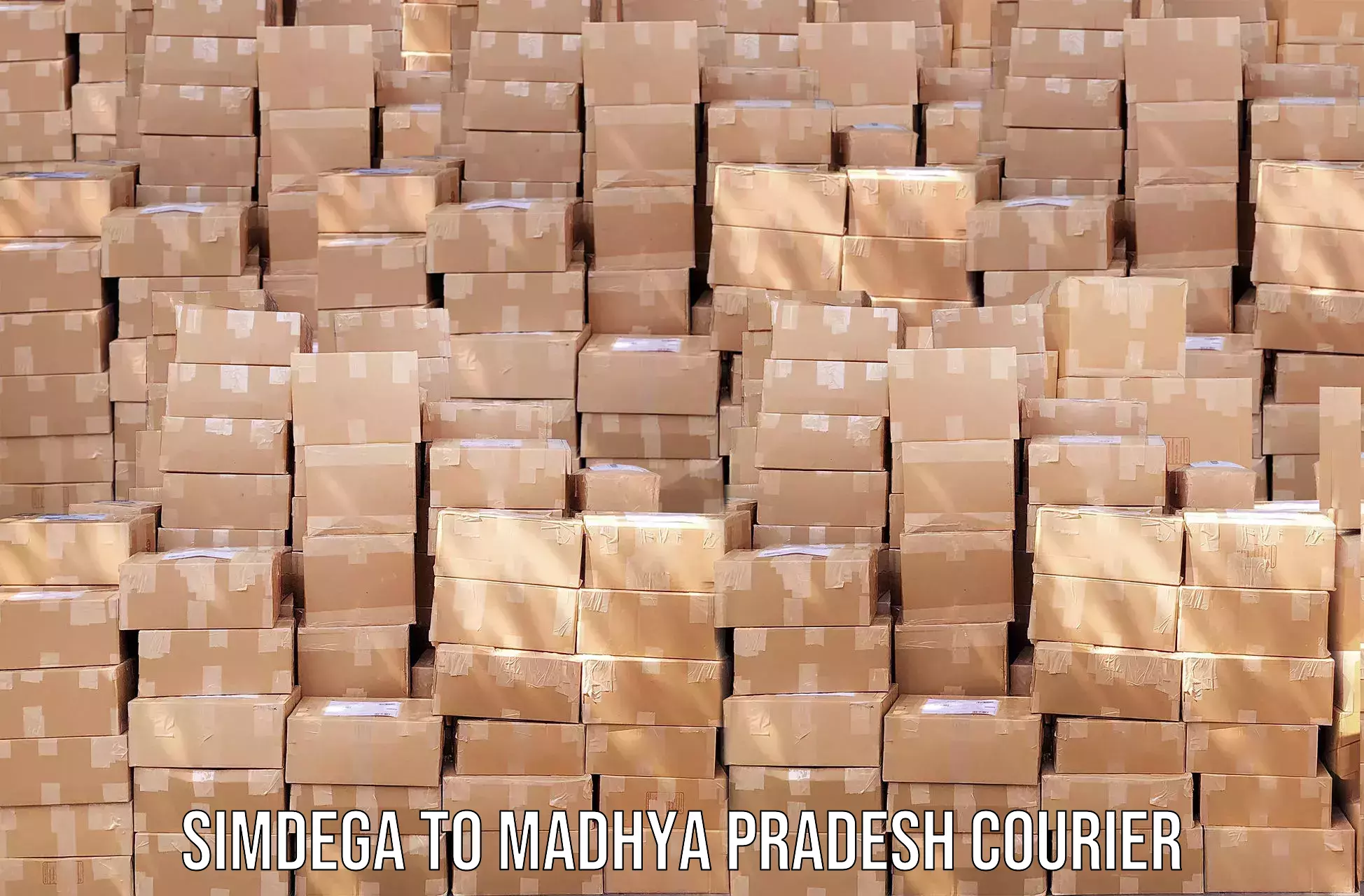 Courier service comparison Simdega to Madhya Pradesh