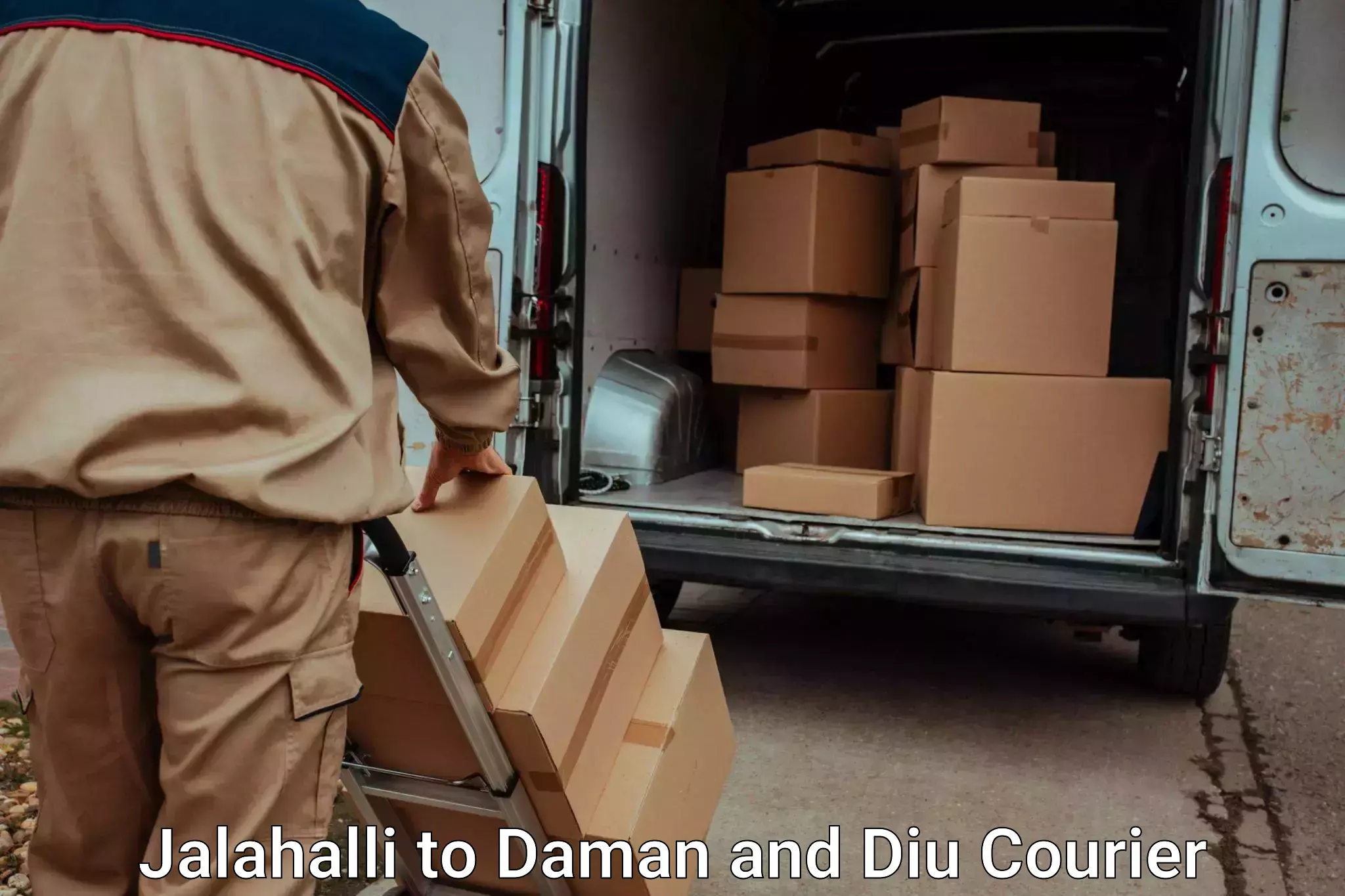 Moving and packing experts Jalahalli to Diu