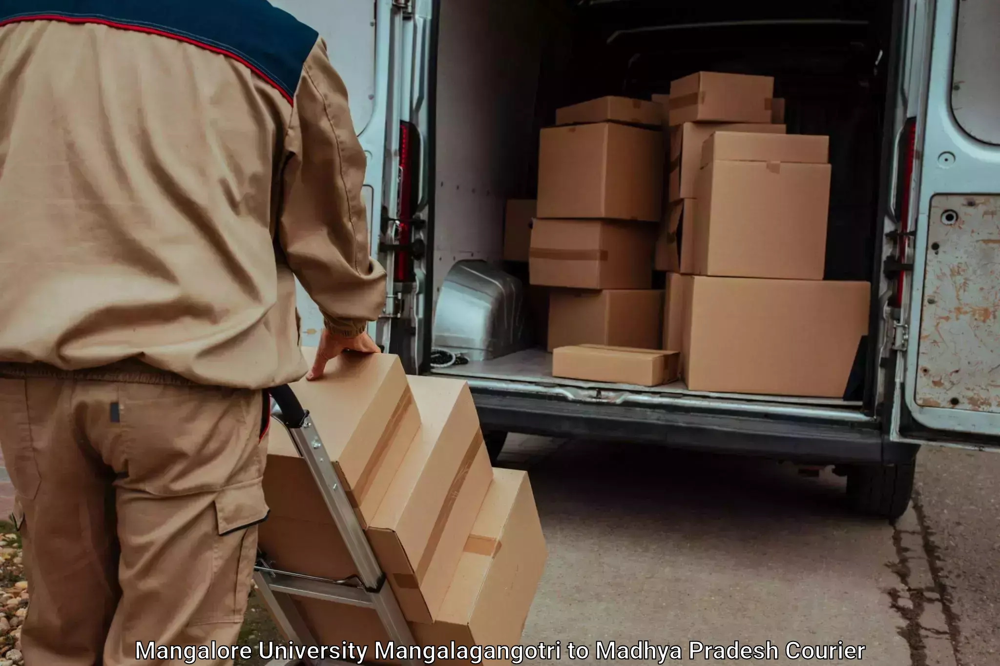 Household goods transporters Mangalore University Mangalagangotri to Morena