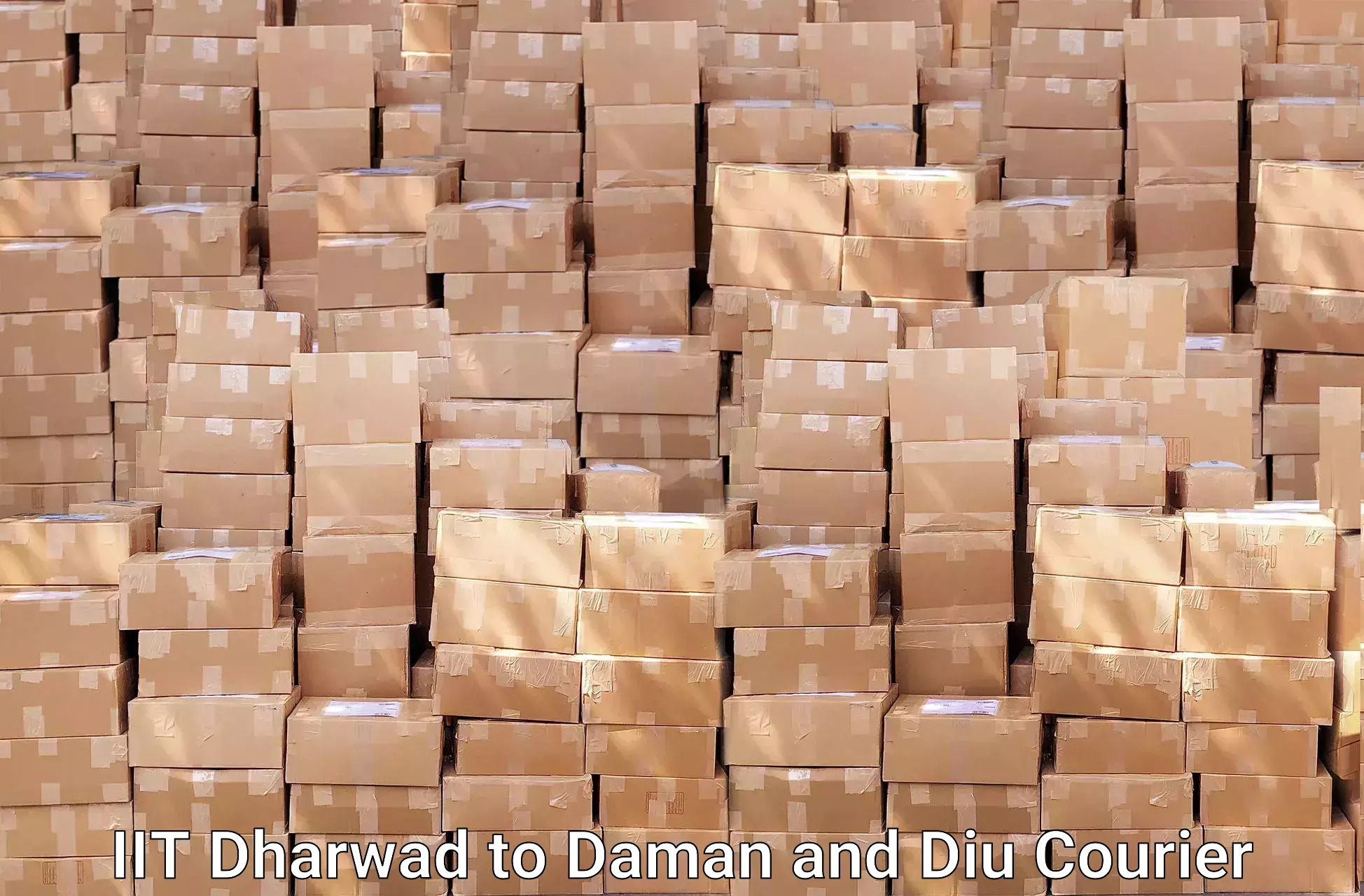 Professional movers and packers IIT Dharwad to Diu