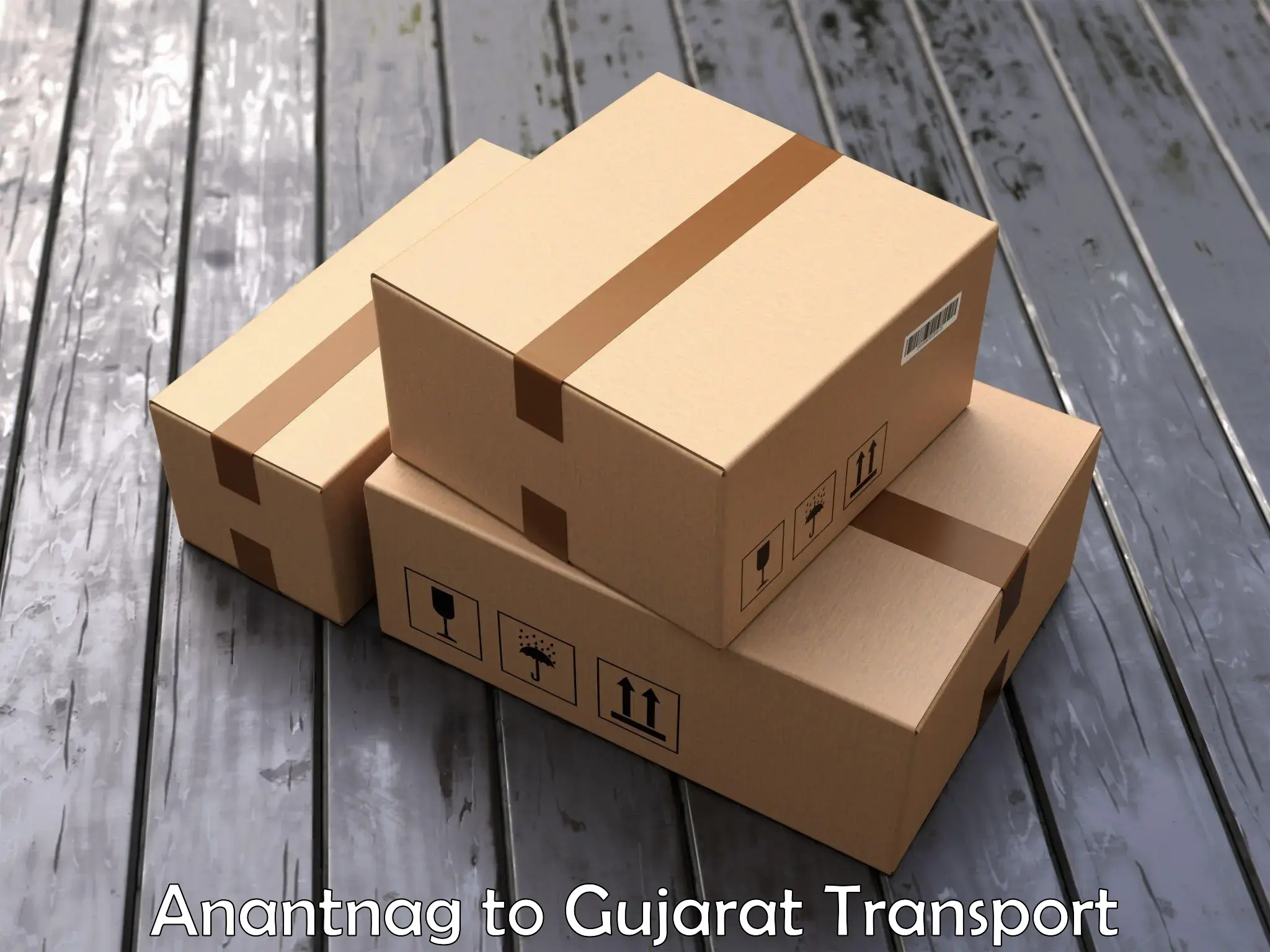 Nearest transport service Anantnag to Gandhidham