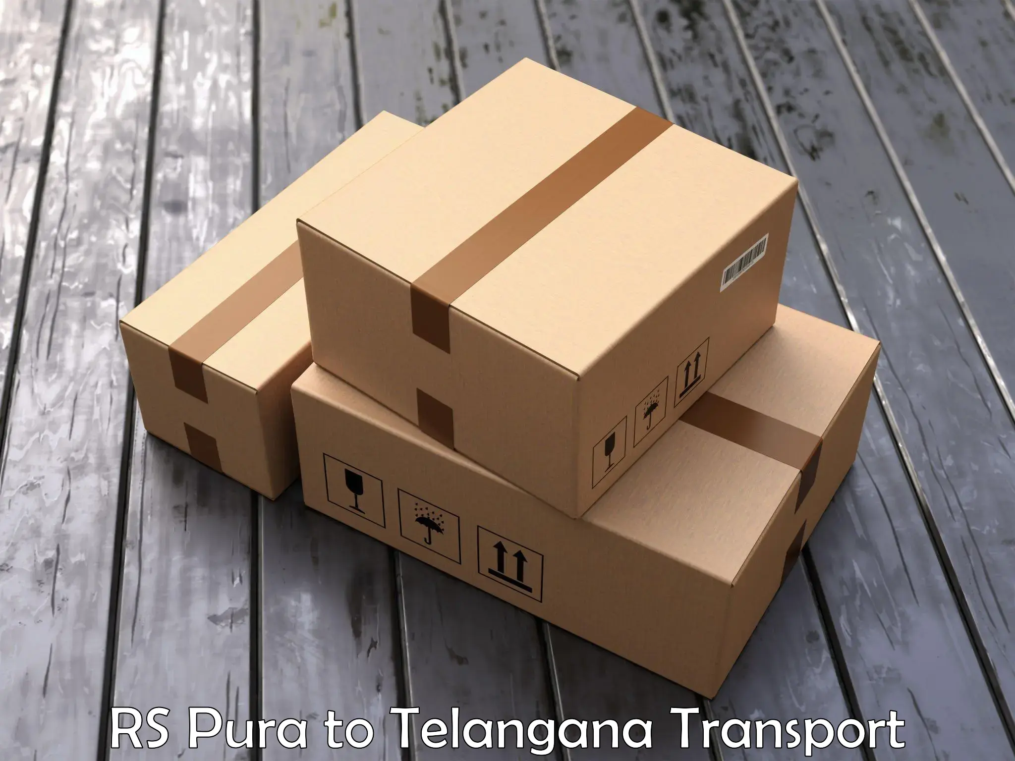Two wheeler parcel service RS Pura to Hyderabad
