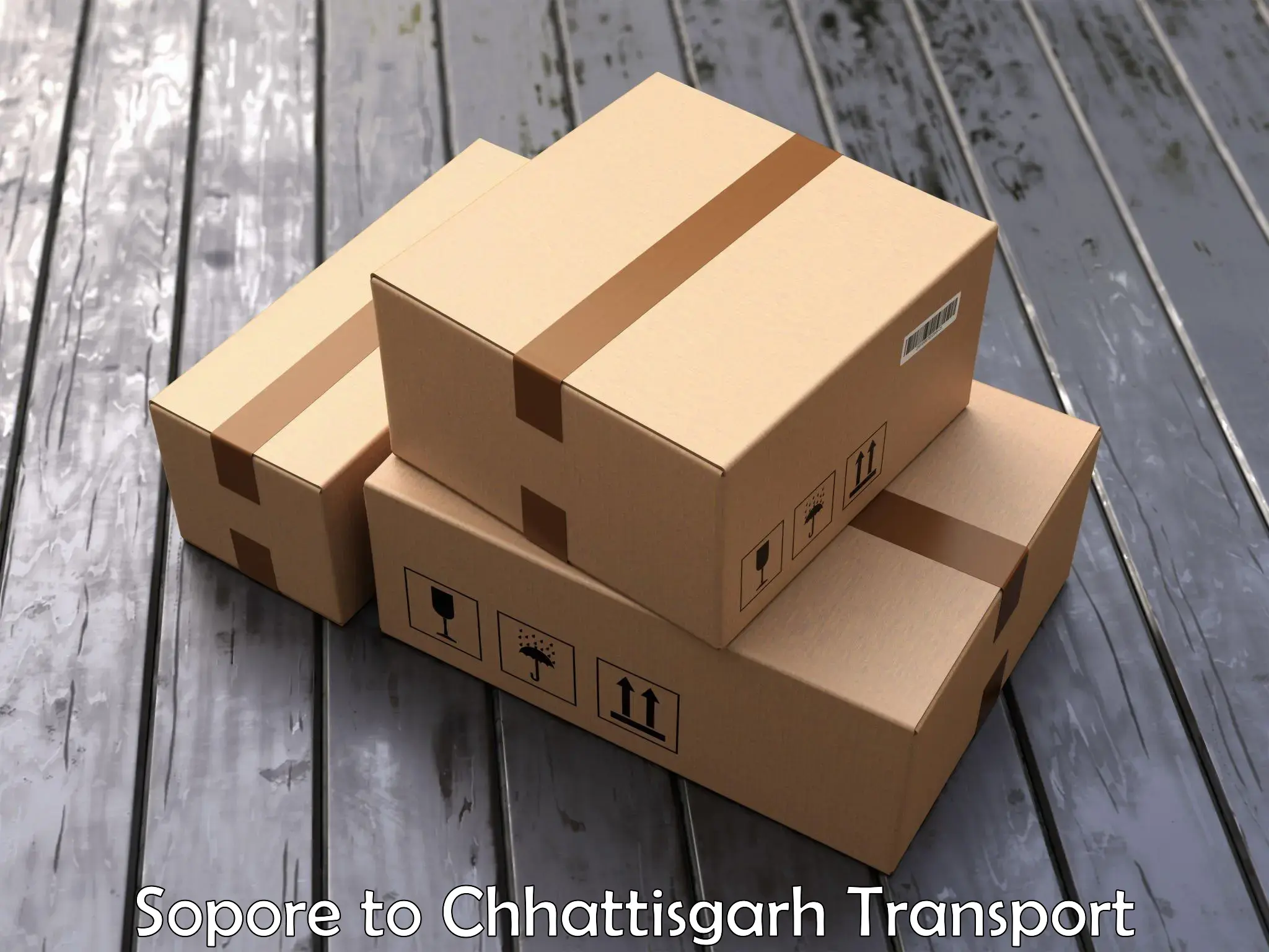 International cargo transportation services Sopore to Korea Chhattisgarh